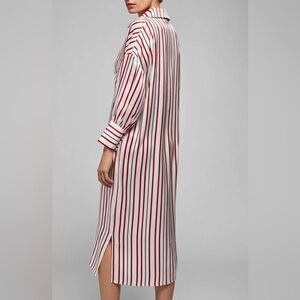 Anine Bing Striped Silk Milly Shirt Dress Size XS- Runs Oversized